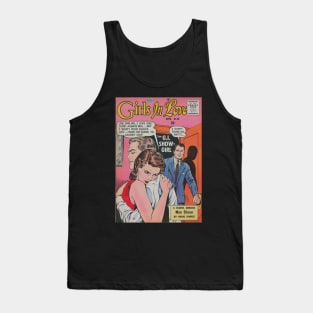 Vintage Romance Comic Book Cover - Girls In Love Tank Top